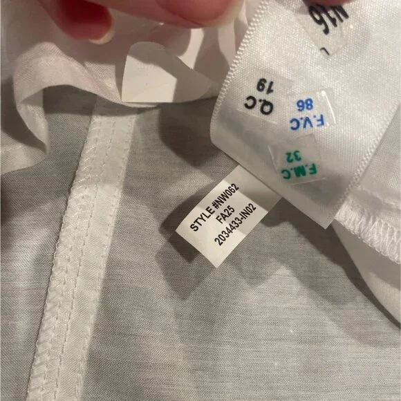 NWT Madewell Women's Sz 4 Puff-Sleeve Band-Collar Shirt White Sheer Voile NW062 - Picture 14 of 14